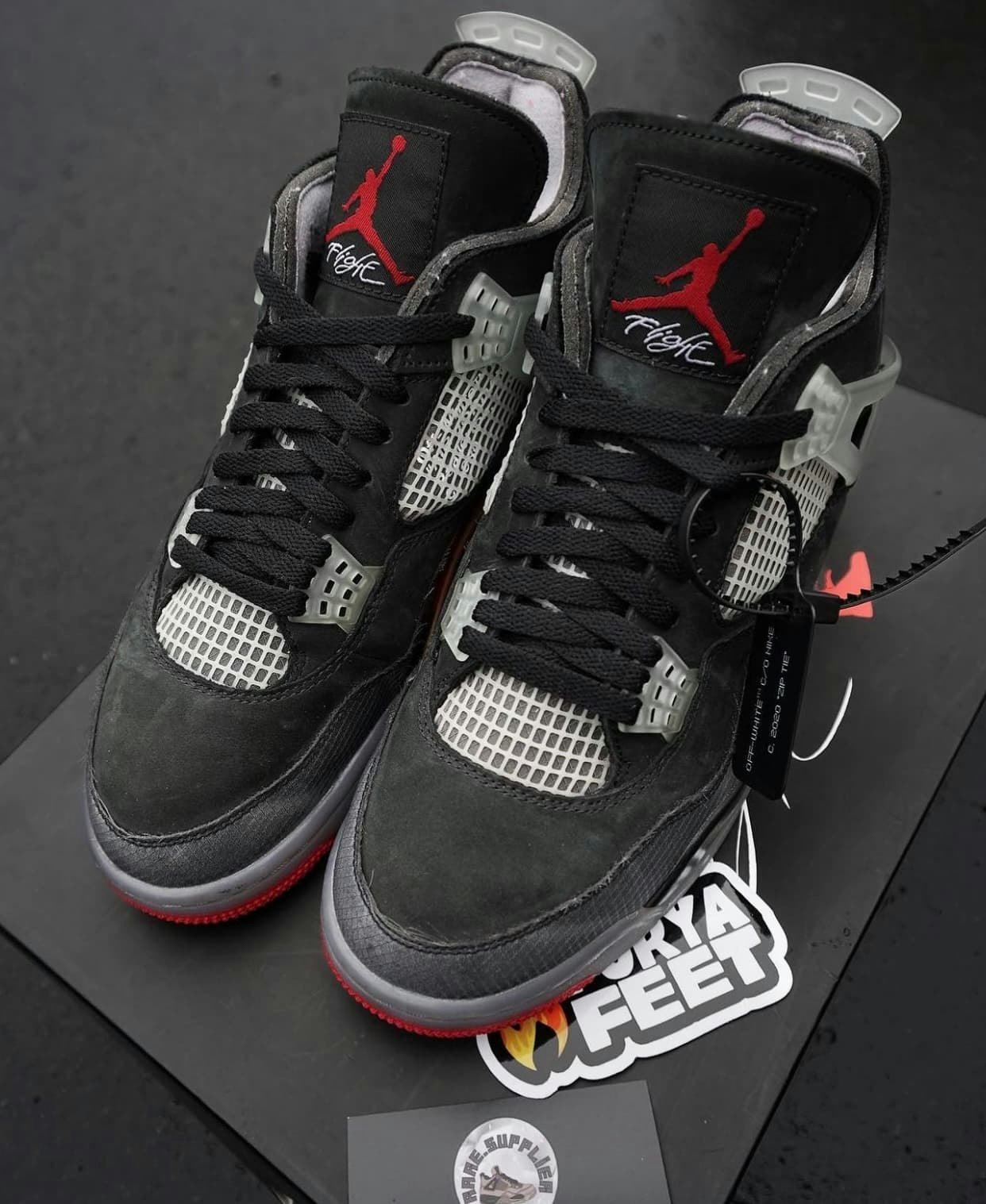 Off-White x Air Jordan 4 "Bred" Sample