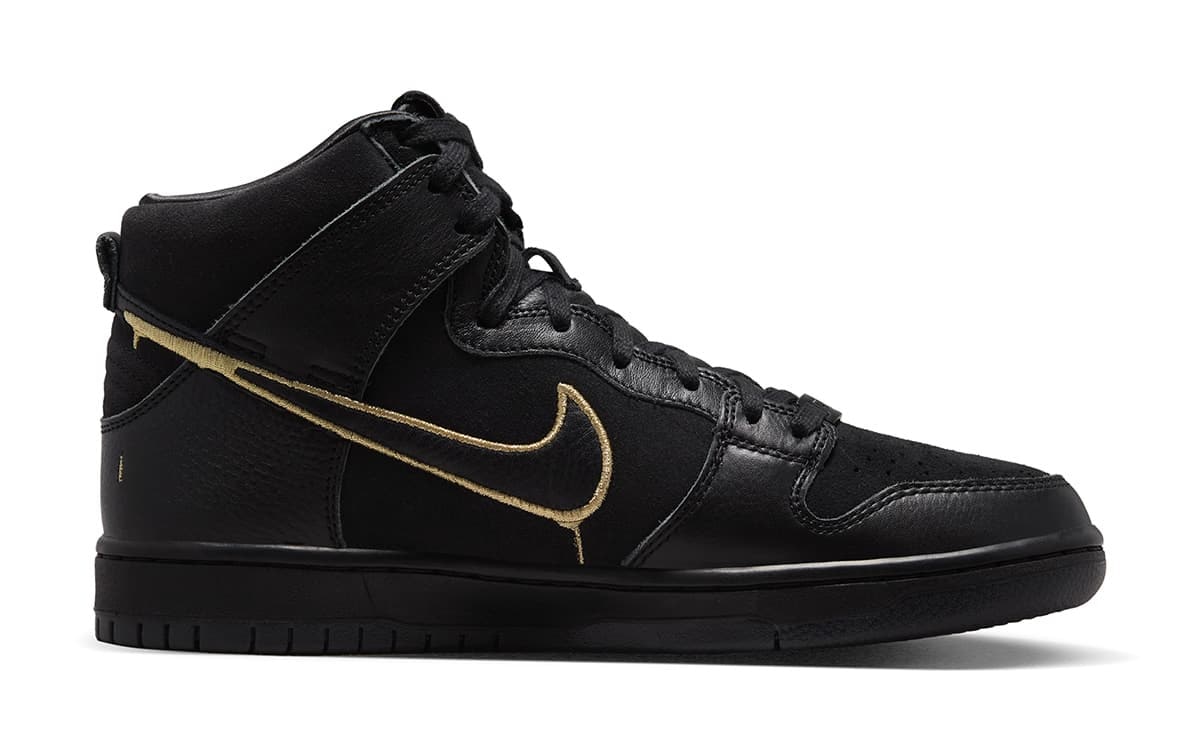 FAUST x Nike SB Dunk High "Black Gold"