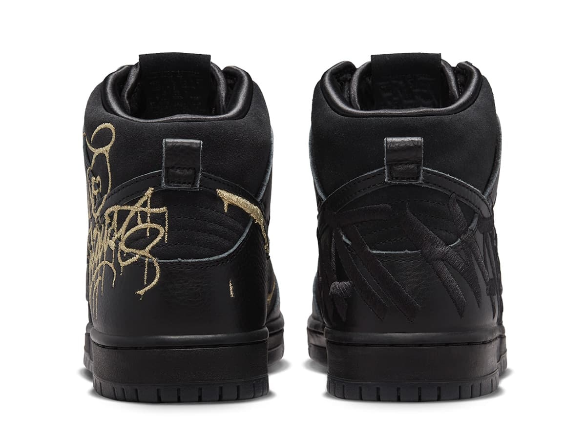 FAUST x Nike SB Dunk High "Black Gold"