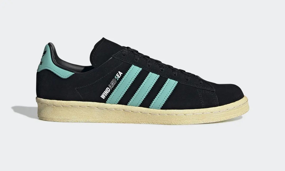 WIND AND SEA x atmos x adidas Campus 80s "Teal"