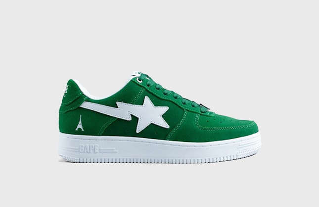 Highsnobiety x BAPE Bape Sta Low "Not In Paris" (Green) Highsnobiety x BAPE Bape Sta Low "Not In Paris" (Green)