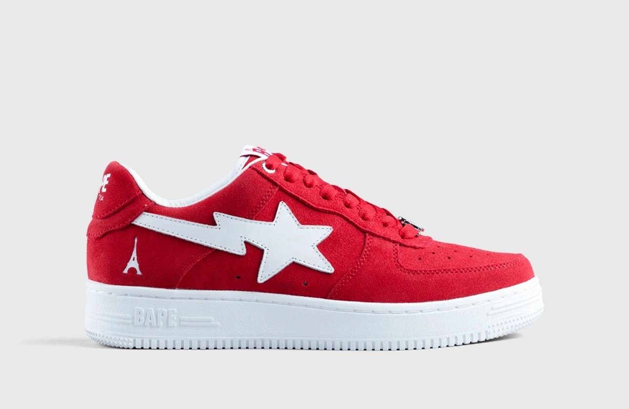 Highsnobiety x BAPE Bape Sta Low "Not In Paris" (Red)