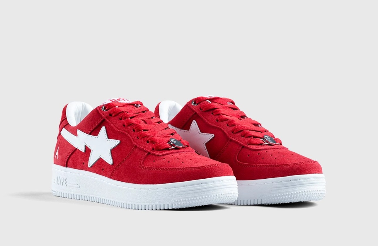 Highsnobiety x BAPE Bape Sta Low "Not In Paris" (Red)