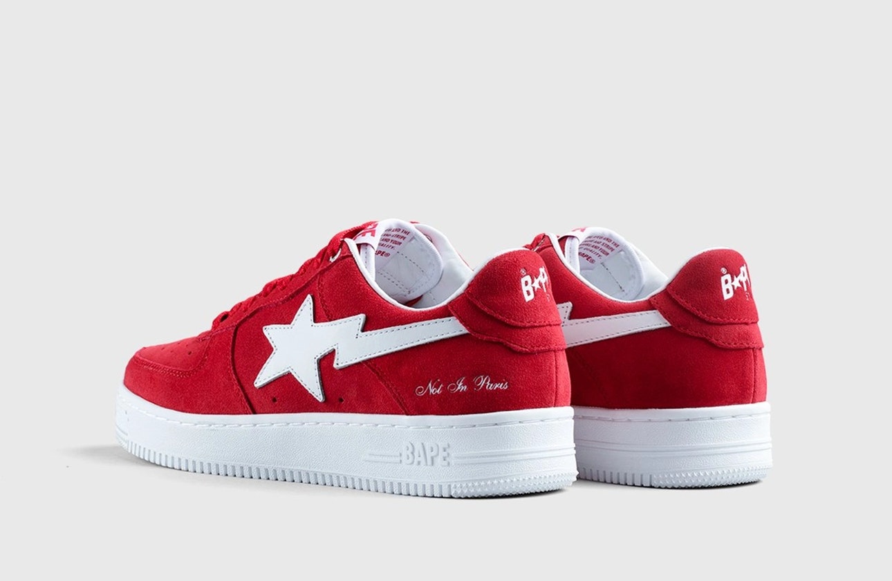 Highsnobiety x BAPE Bape Sta Low "Not In Paris" (Red)