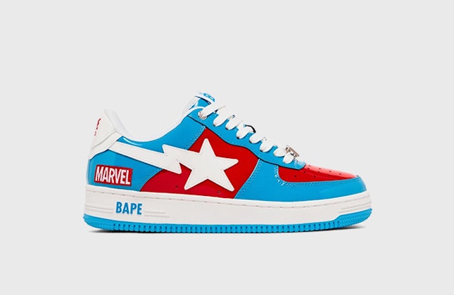 Marvel x BAPE Bapesta Low "Captain America" Marvel x BAPE Bapesta Low "Captain America"