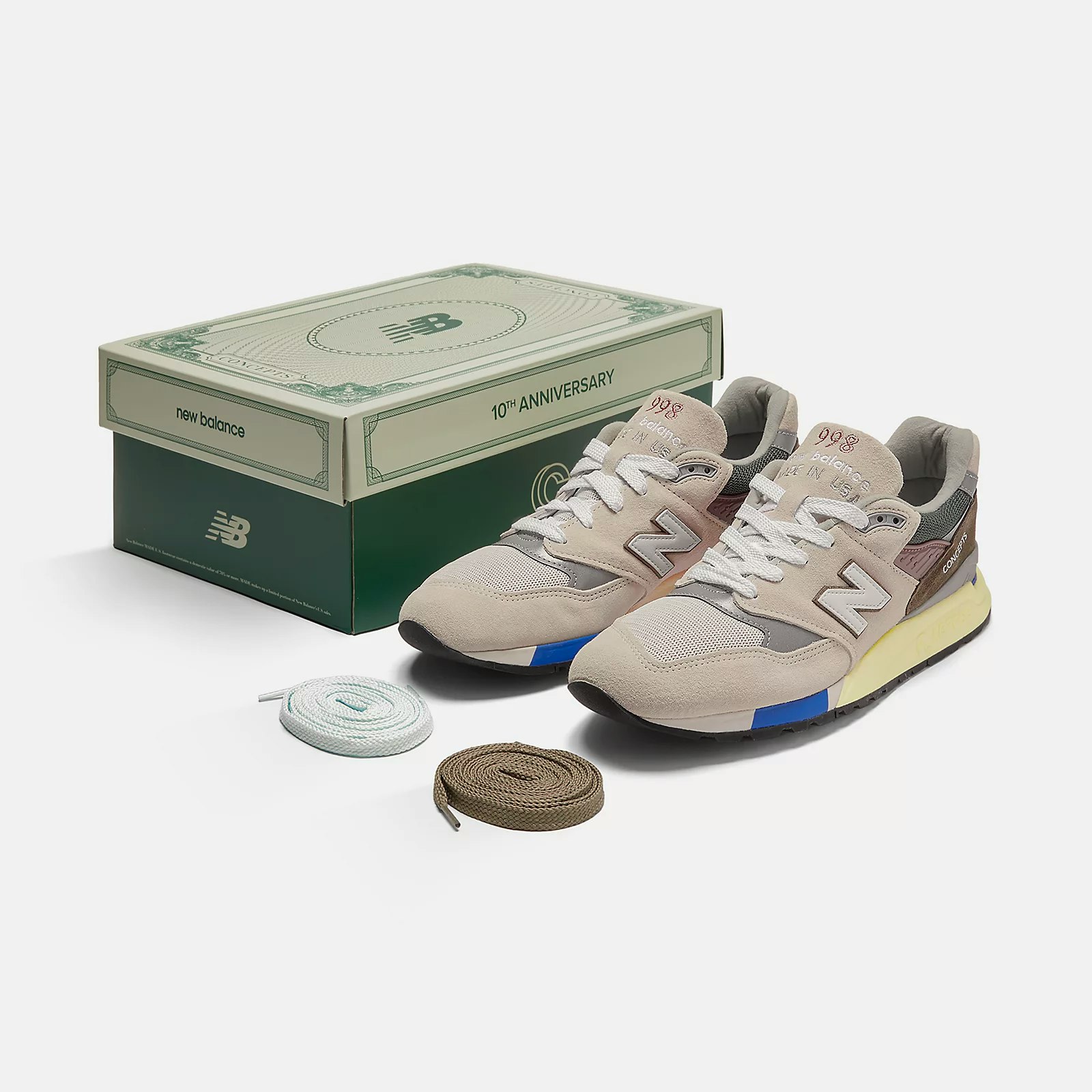 Concepts x New Balance 998 "Made in USA" (Sea Salt)