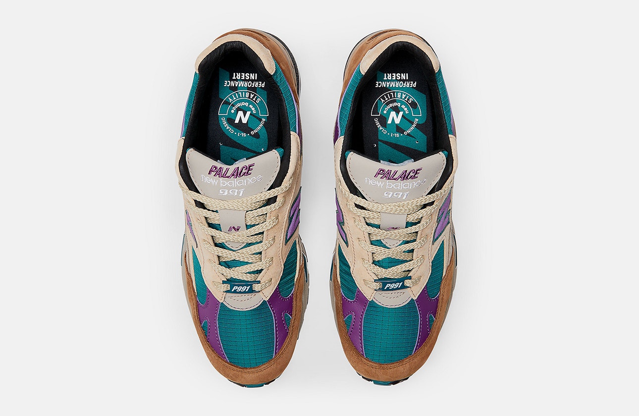 Palace x New Balance 991 "Made in UK" (Leather Purple)