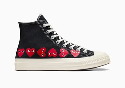 Comme des Garçons x Converse Chuck 70 Hi "Multi Heart" (Black)