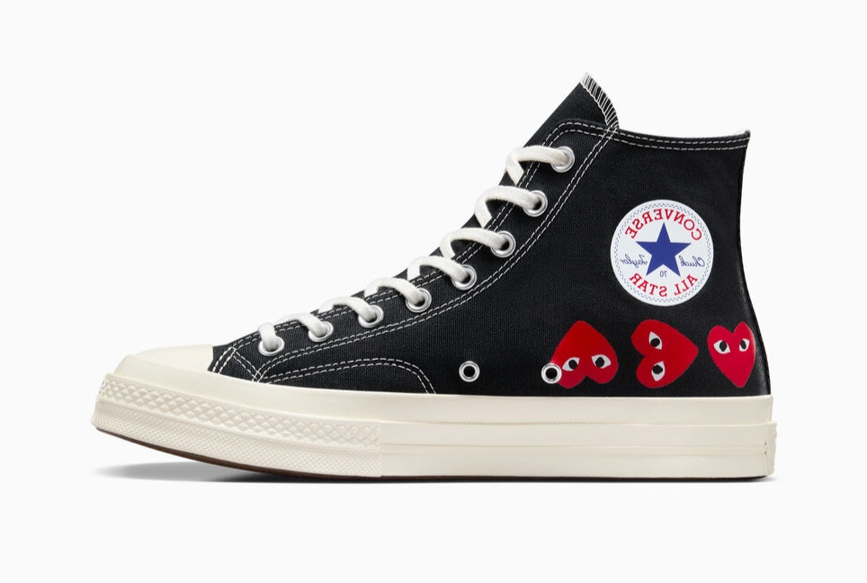 Comme des Garçons x Converse Chuck 70 Hi "Multi Hearth" (Black)