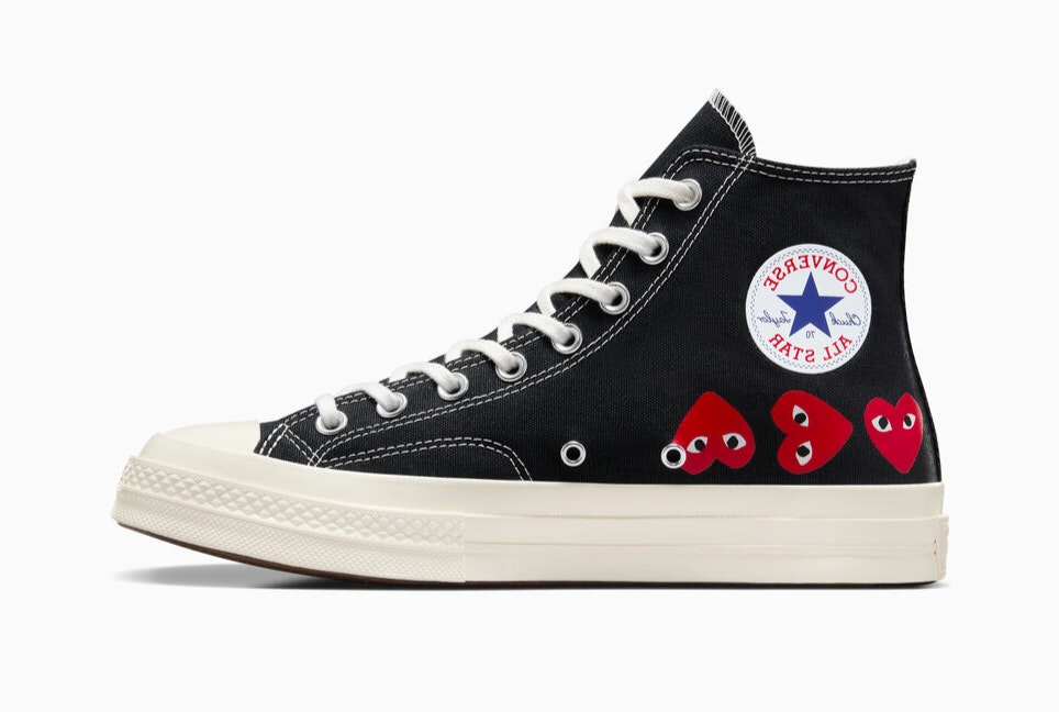 Comme des Garçons x Converse Chuck 70 Hi "Multi Heart" (Black)