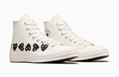 Comme des Garçons x Converse Chuck 70 Hi "Multi Heart" (Cream) Comme des Garçons x Converse Chuck 70 Hi "Multi Heart" (Cream)
