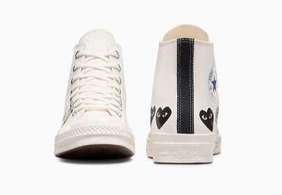 Comme des Garçons x Converse Chuck 70 Hi "Multi Heart" (Cream) Comme des Garçons x Converse Chuck 70 Hi "Multi Heart" (Cream)