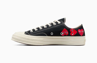 Comme des Garçons x Converse Chuck 70 Low "Multi Hearth" (Black)