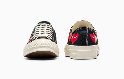 Comme des Garçons x Converse Chuck 70 Low "Multi Hearth" (Black)