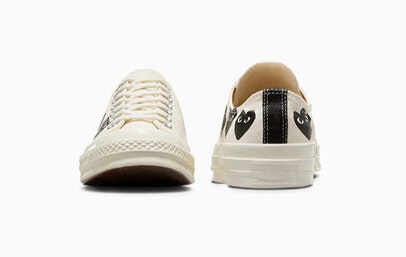 Comme des Garçons x Converse Chuck 70 Low "Multi Hearth" (Cream)
