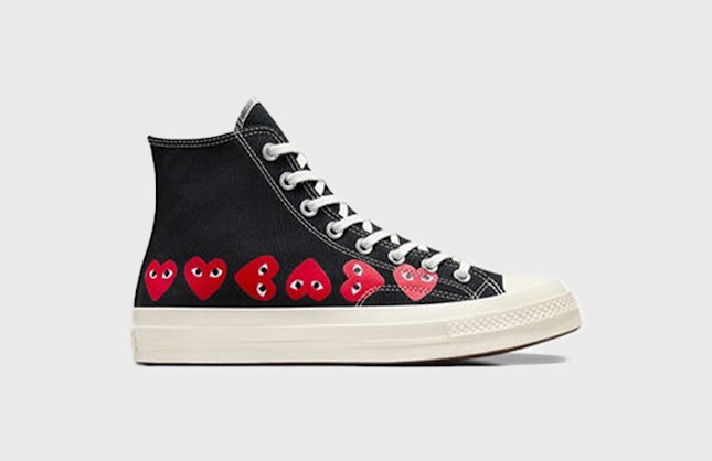 Comme des Garçons x Converse Chuck 70 Hi "Multi Hearth" (Black)
