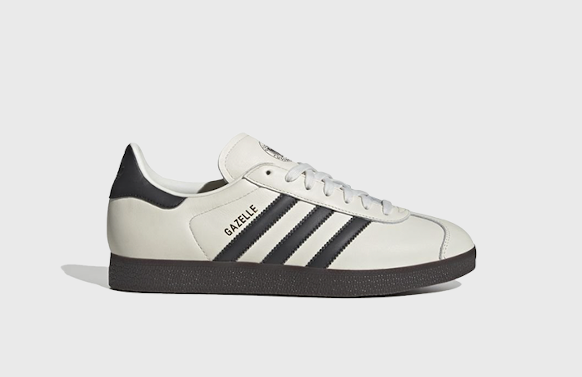 Black and white adidas gazelle mens top