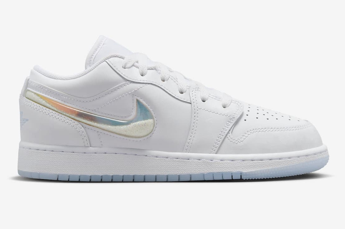 Air Jordan 1 Low GS "Glitter Swoosh"
