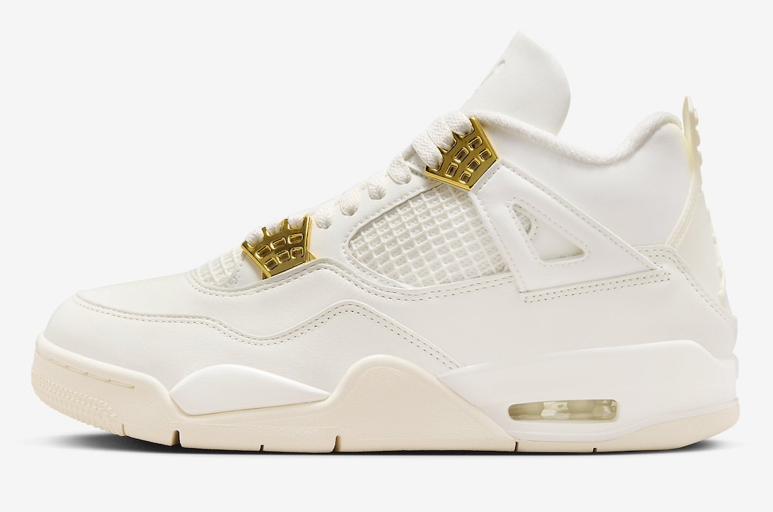 Air Jordan 4 "Sail Metallic Gold"