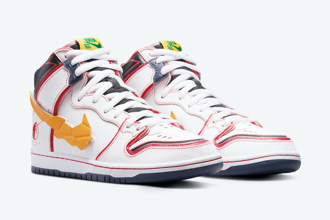 Gundam x Nike SB Dunk High "White Amarillo"