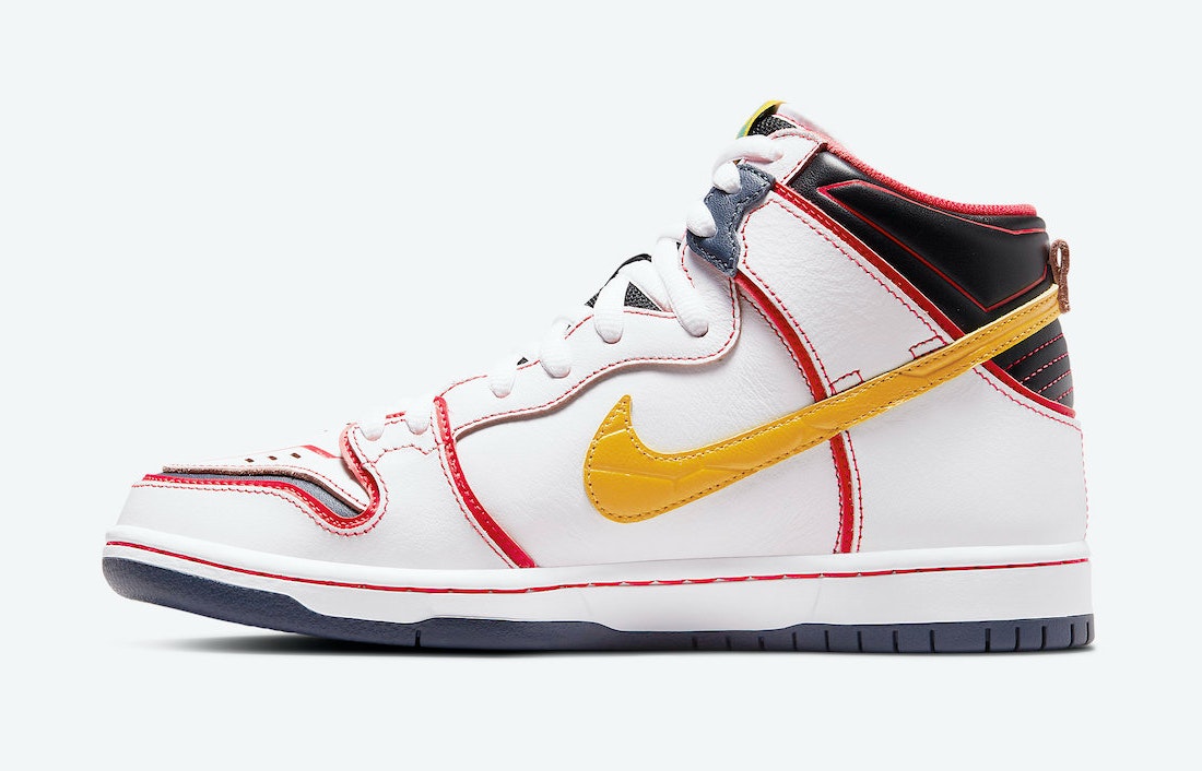 Gundam x Nike SB Dunk High "White Amarillo"