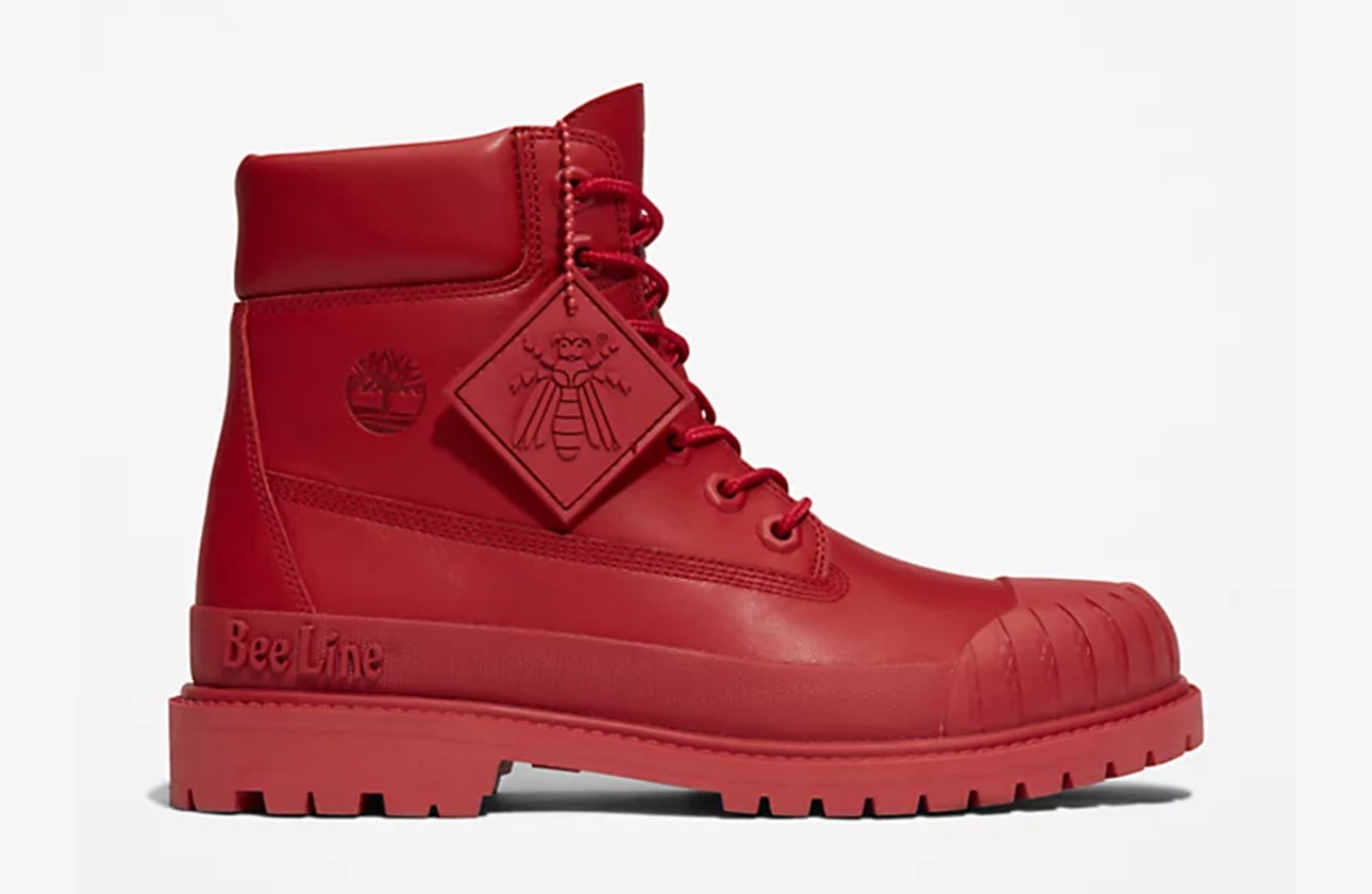 Bee Line x Timberland 6" Boot "Rubber Toe" (Red Nubuck)