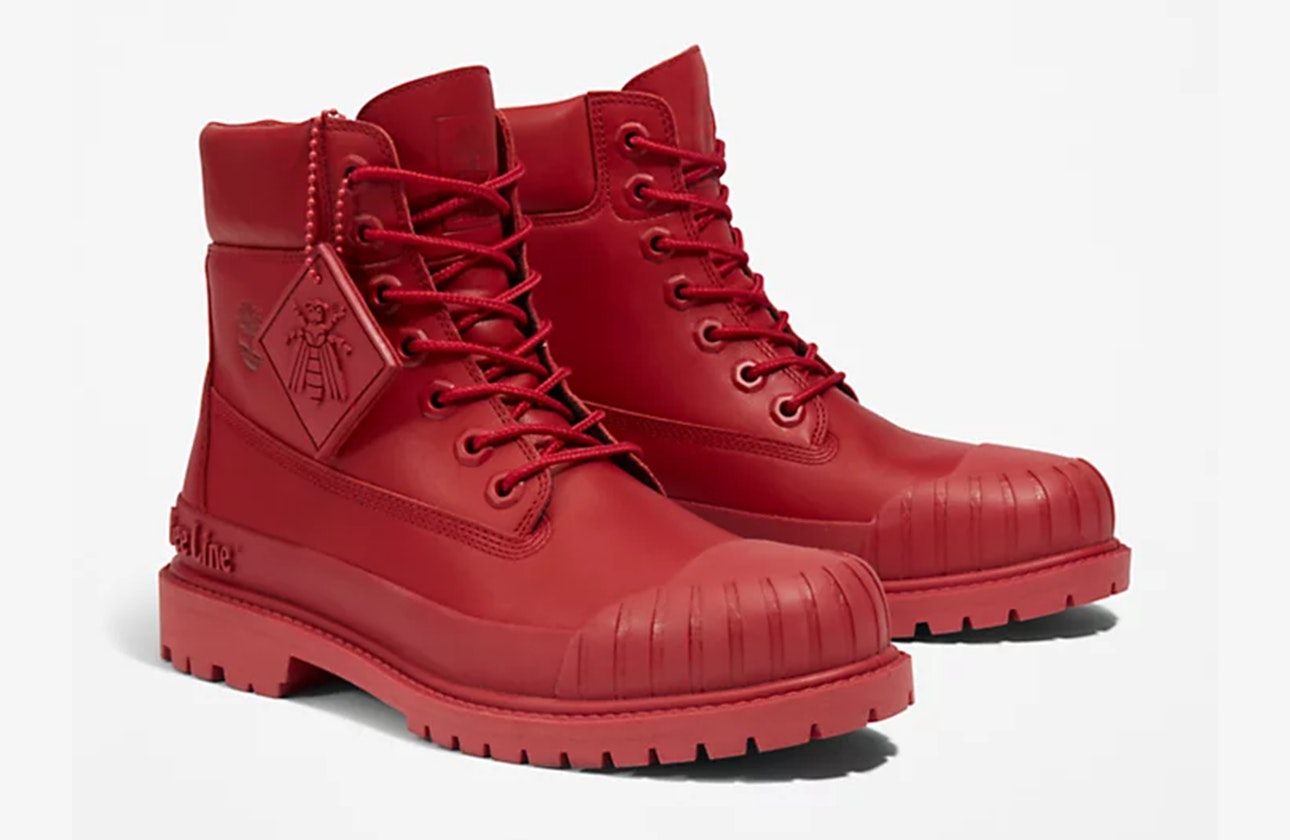 Bee Line x Timberland 6" Boot "Rubber Toe" (Red Nubuck)