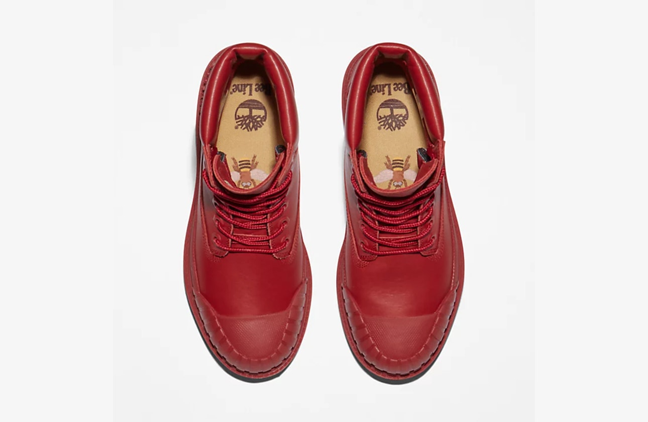 Bee Line x Timberland 6" Boot "Rubber Toe" (Red Nubuck)
