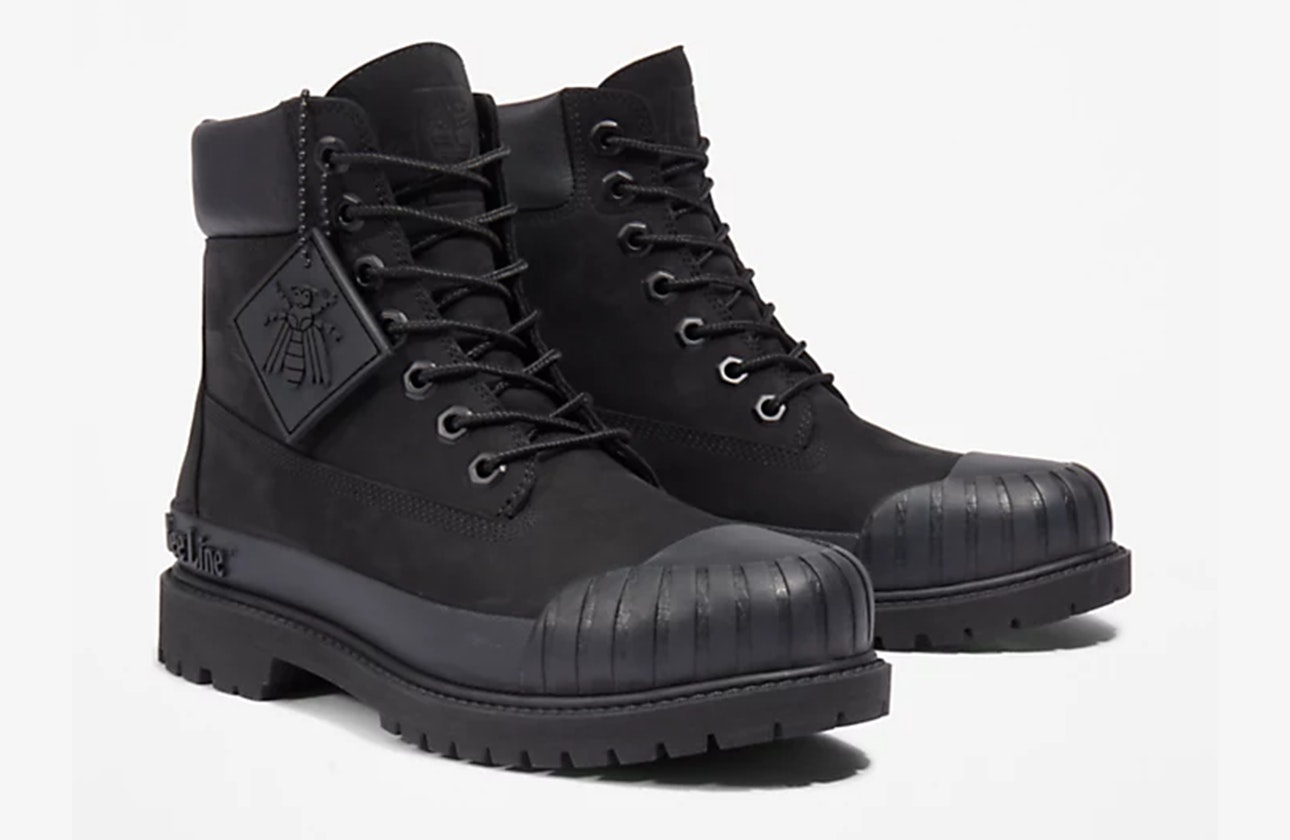 Bee Line x Timberland 6" Boot "Rubber Toe" (Black Nubuck)