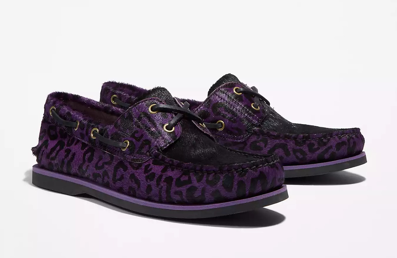 Wacko Maria x Timberland 2-Eye Boat "Purple Leopard"
