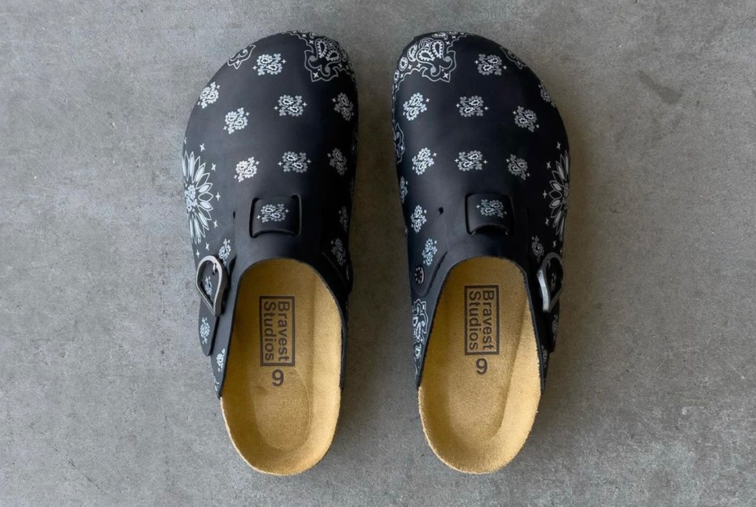 Bravest Studios Clog "Black Paisley"