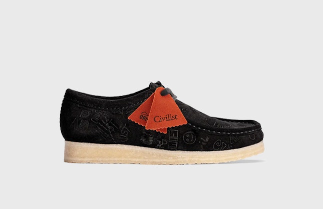 Civilist Berlin x Clarks Wallabee "Black Deboss"