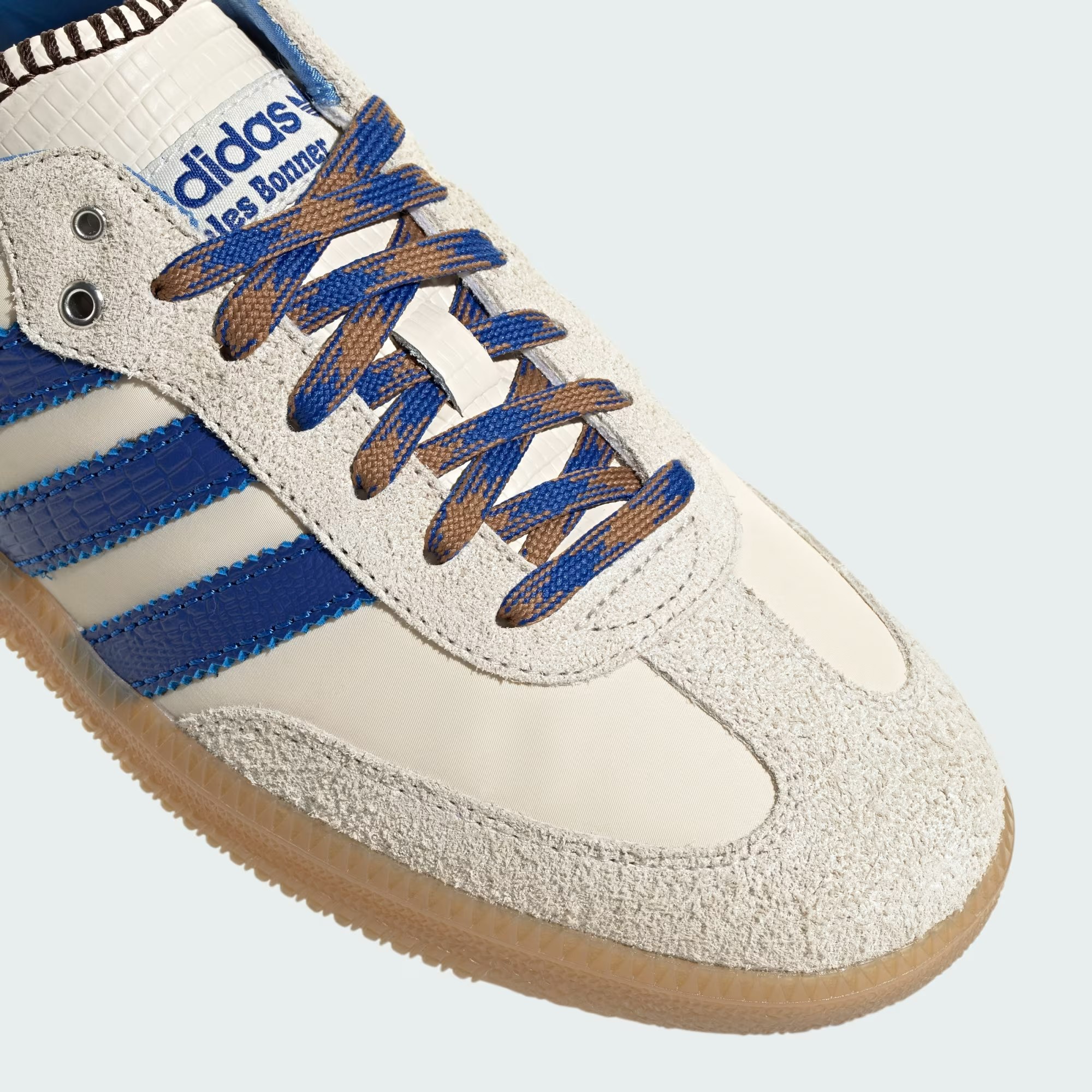 Adidas samba blue stripes discount