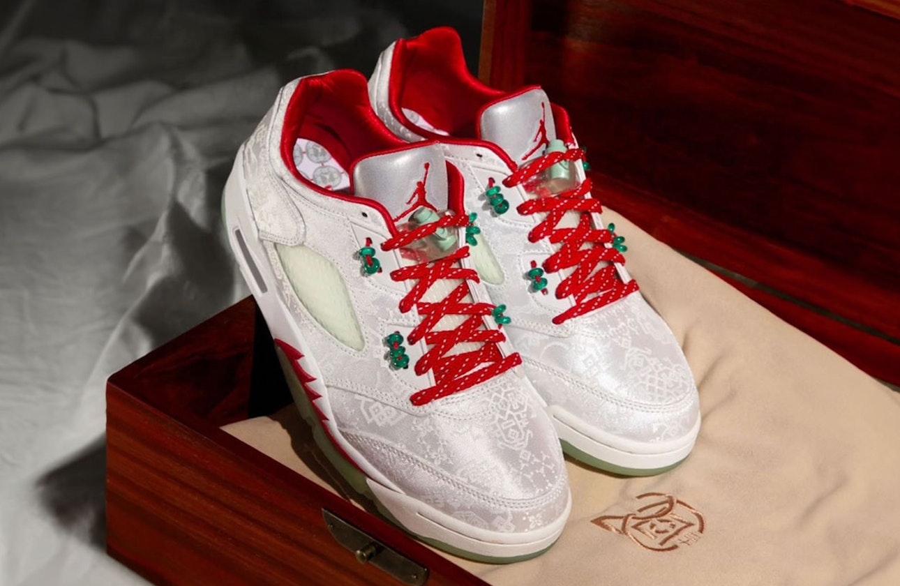 CLOT x Air Jordan 5 Low "White Silk"