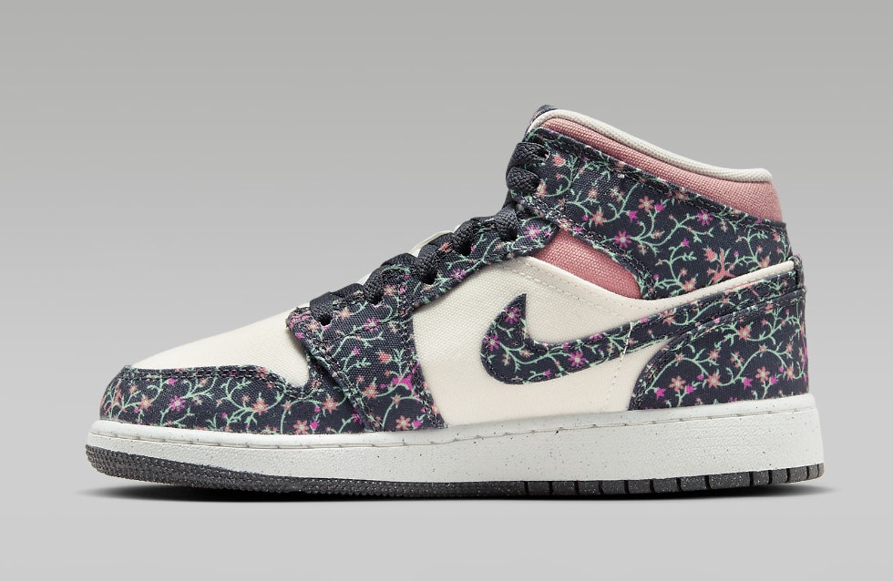 Air Jordan 1 Mid SE GS "Floral"