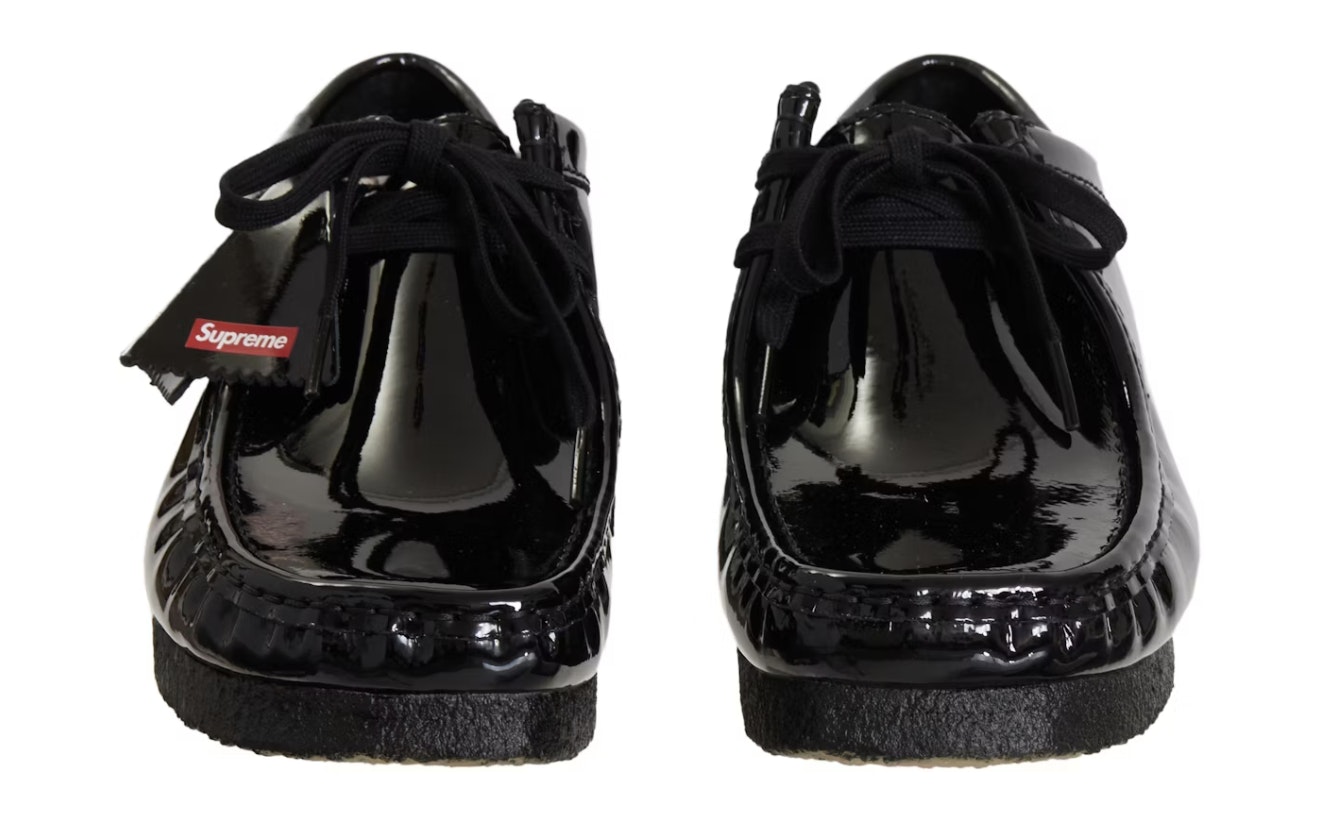 Supreme x Clarks Wallabee "Patent Leather" (Black)
