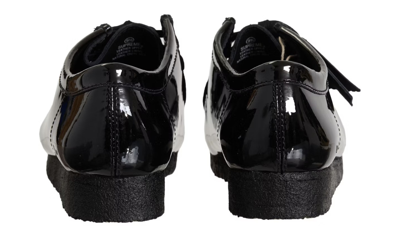 Supreme x Clarks Wallabee "Patent Leather" (Black)