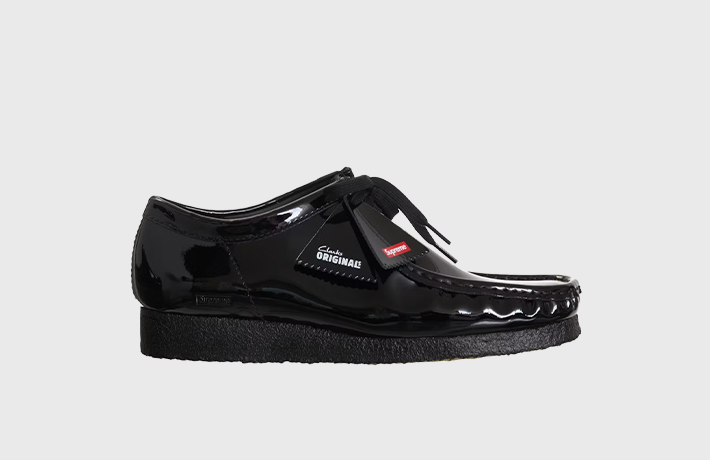 Supreme x Clarks Wallabee "Patent Leather" (Black)