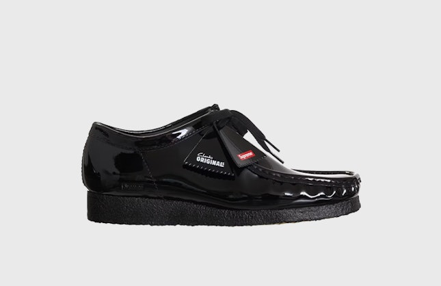 Supreme x Clarks Wallabee "Patent Leather" (Black)