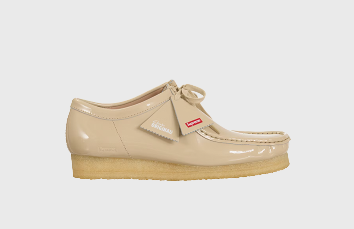 Supreme x Clarks Wallabee "Patent Leather" (Natural)