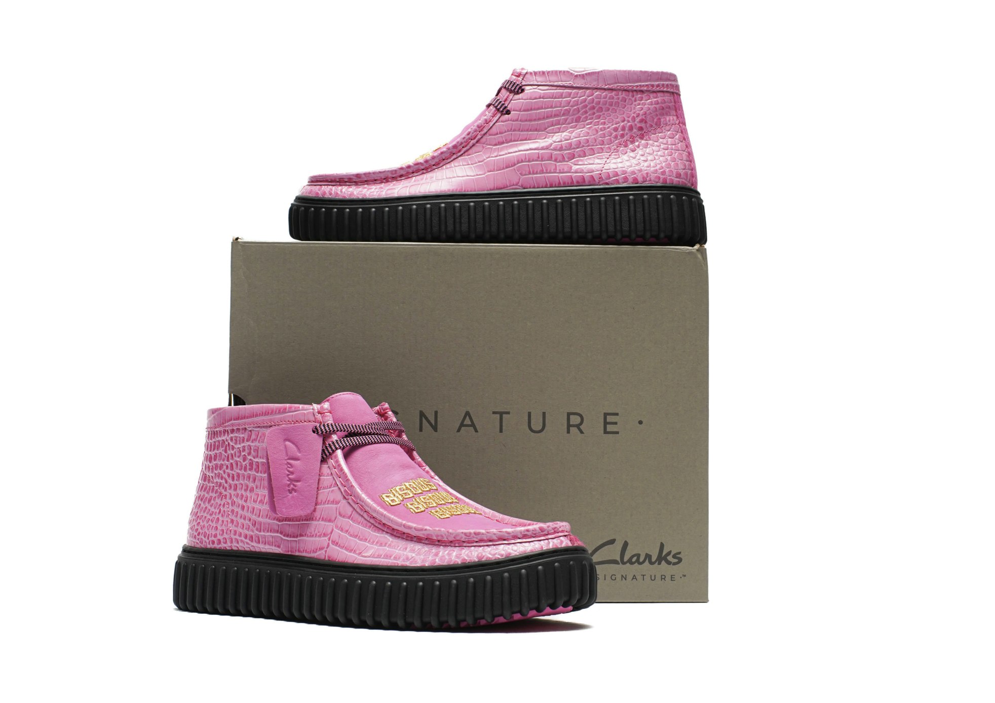 Bisous x Clarks Originals Torhill Hi "Pink"