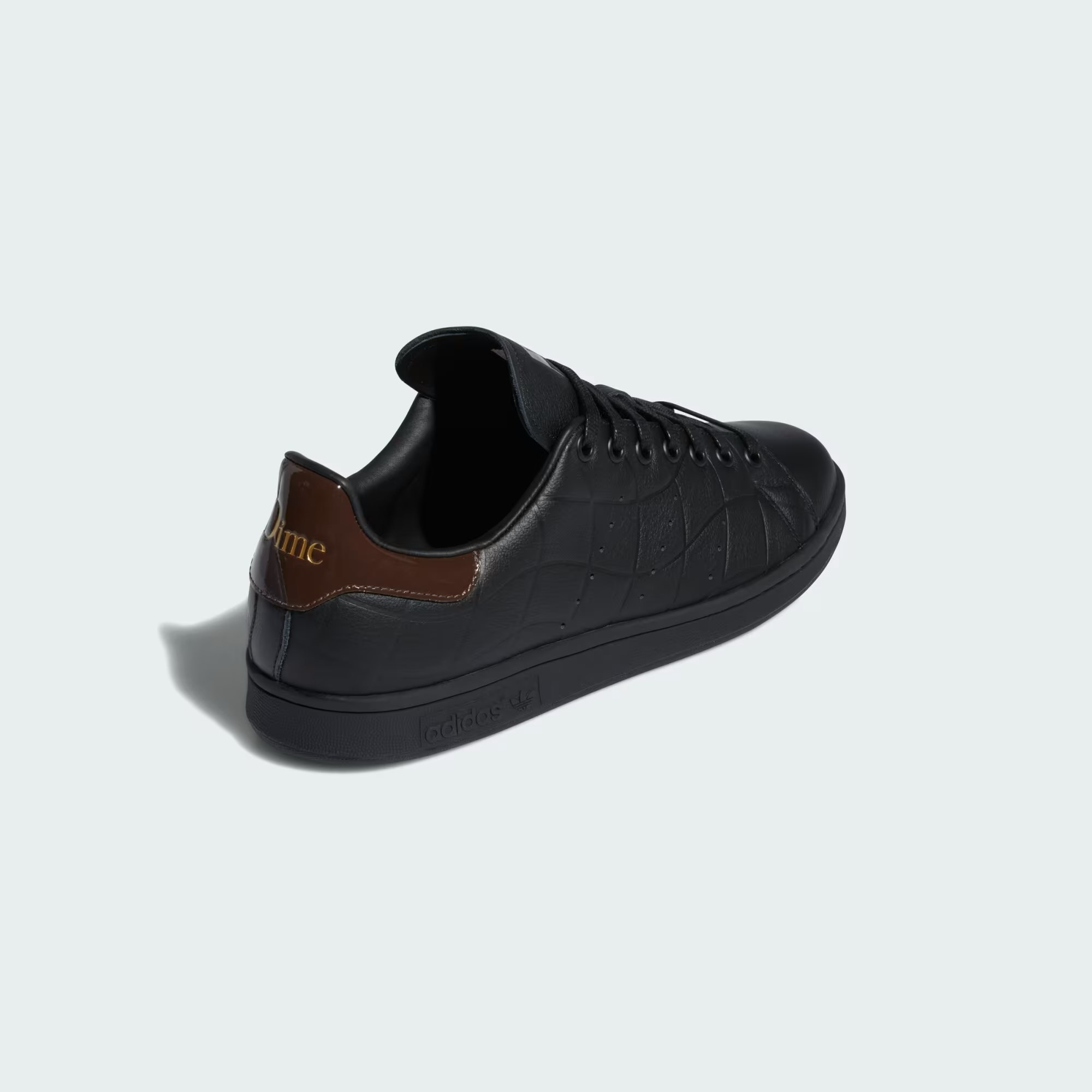 Black leather adidas stan smith sales