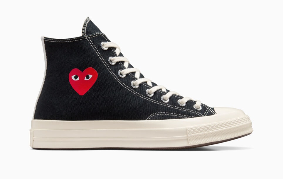 Comme des Garçons x Converse Chuck 70 Hi "Single Heart" (Black)