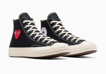 Comme des Garçons x Converse Chuck 70 Hi "Single Heart" (Black)