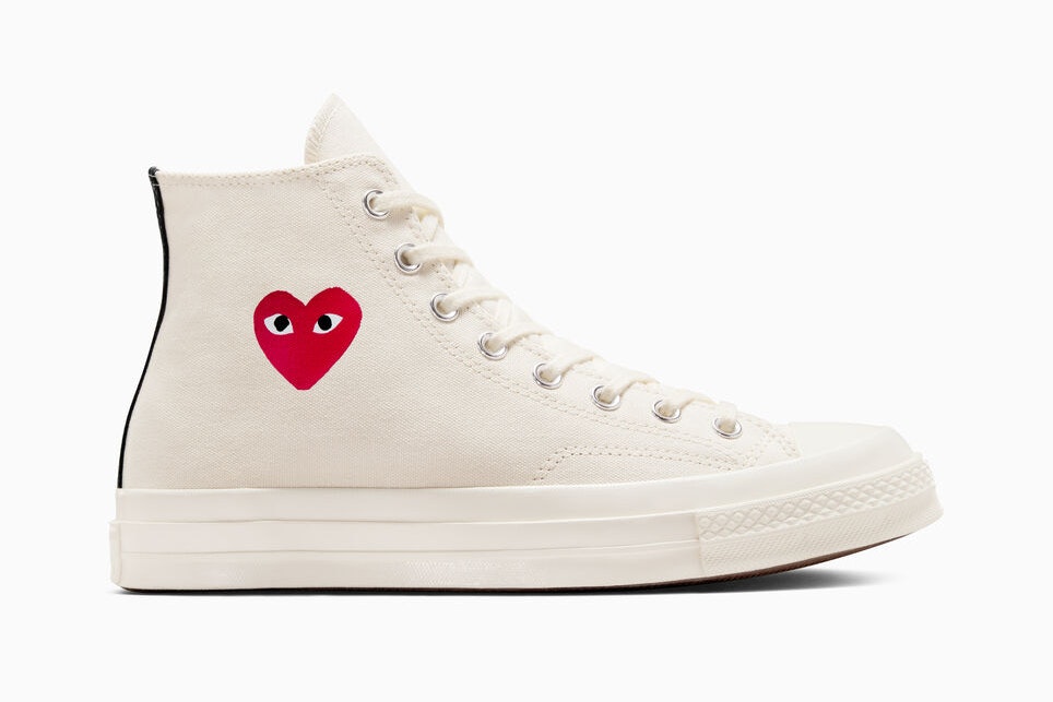 Comme des Garçons x Converse Chuck 70 Hi "Single Heart" (Cream)