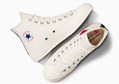 Comme des Garçons x Converse Chuck 70 Hi "Single Heart" (Cream)