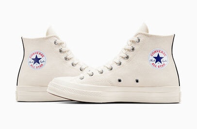 Comme des Garçons x Converse Chuck 70 Hi "Single Heart" (Cream)