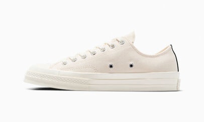 Comme des Garçons x Converse Chuck 70 Low "Single Heart" (Cream)