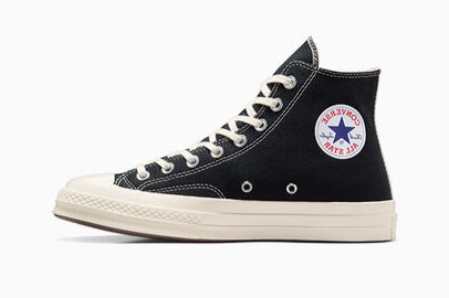 Comme des Garçons x Converse Chuck 70 Hi "Single Heart" (Black)