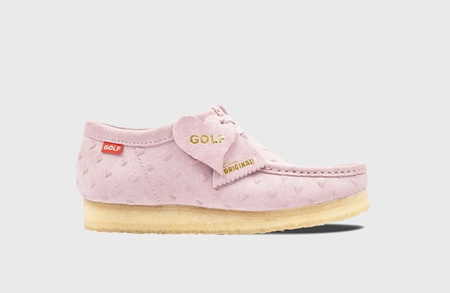 Golf Wang x Clarks Wallabee Originals "Pink" Golf Wang x Clarks Wallabee Originals "Pink"